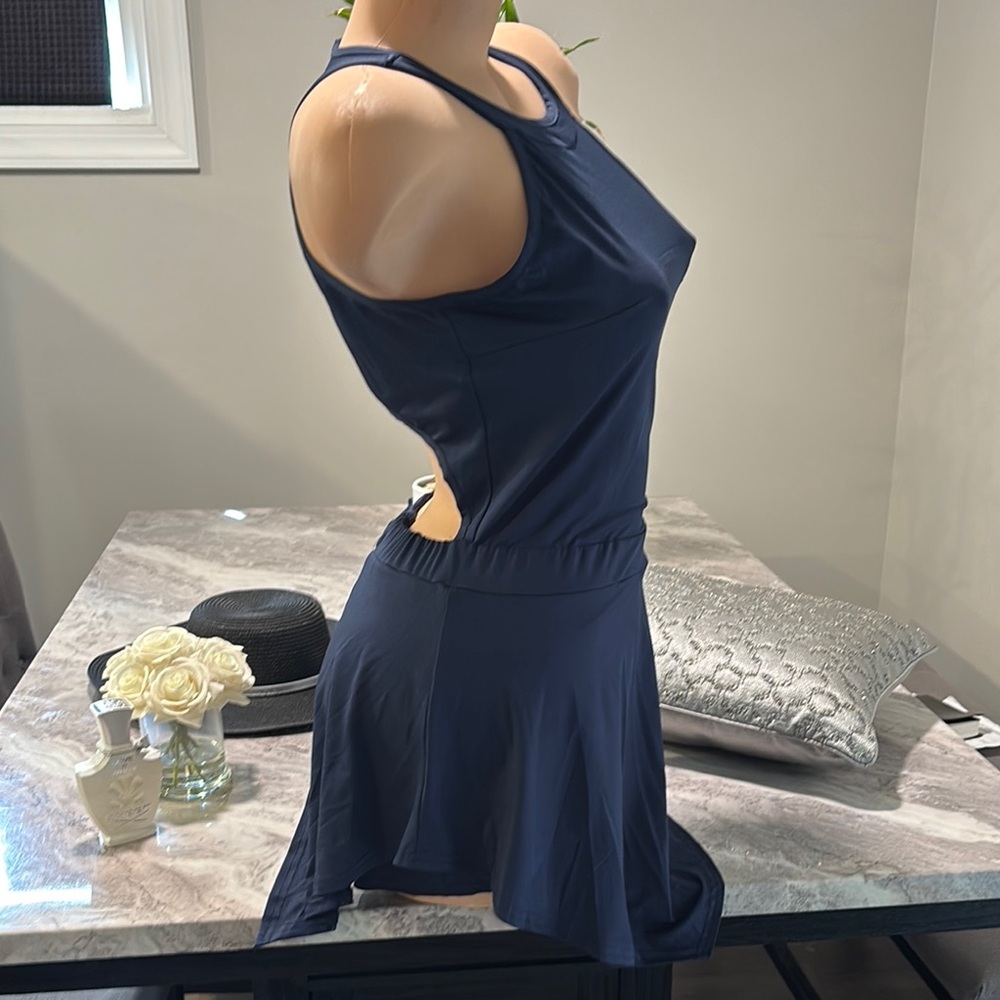 Amazon Essentials Blue Asymmetrical Sundress Sleeveless Resort Wear - Picture 7 of 13